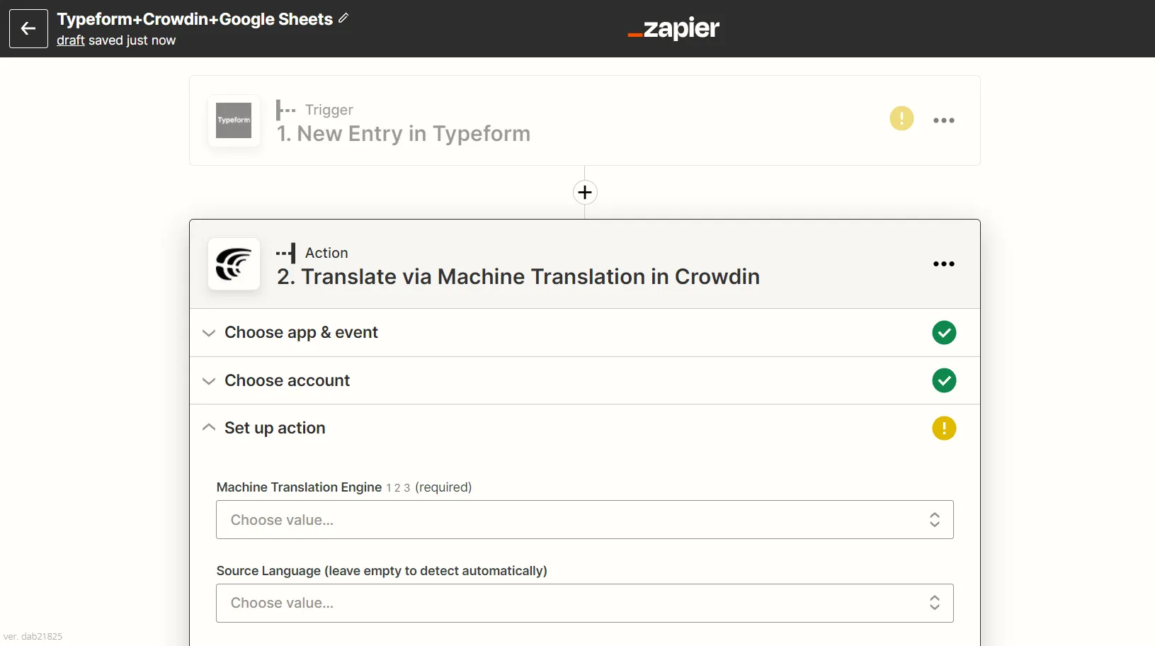 Translate Typeform responces with the help of Crowdin 